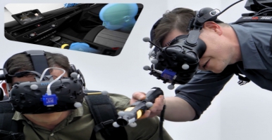 多用户HMD虚拟环境协作，无线位置跟踪解决方案